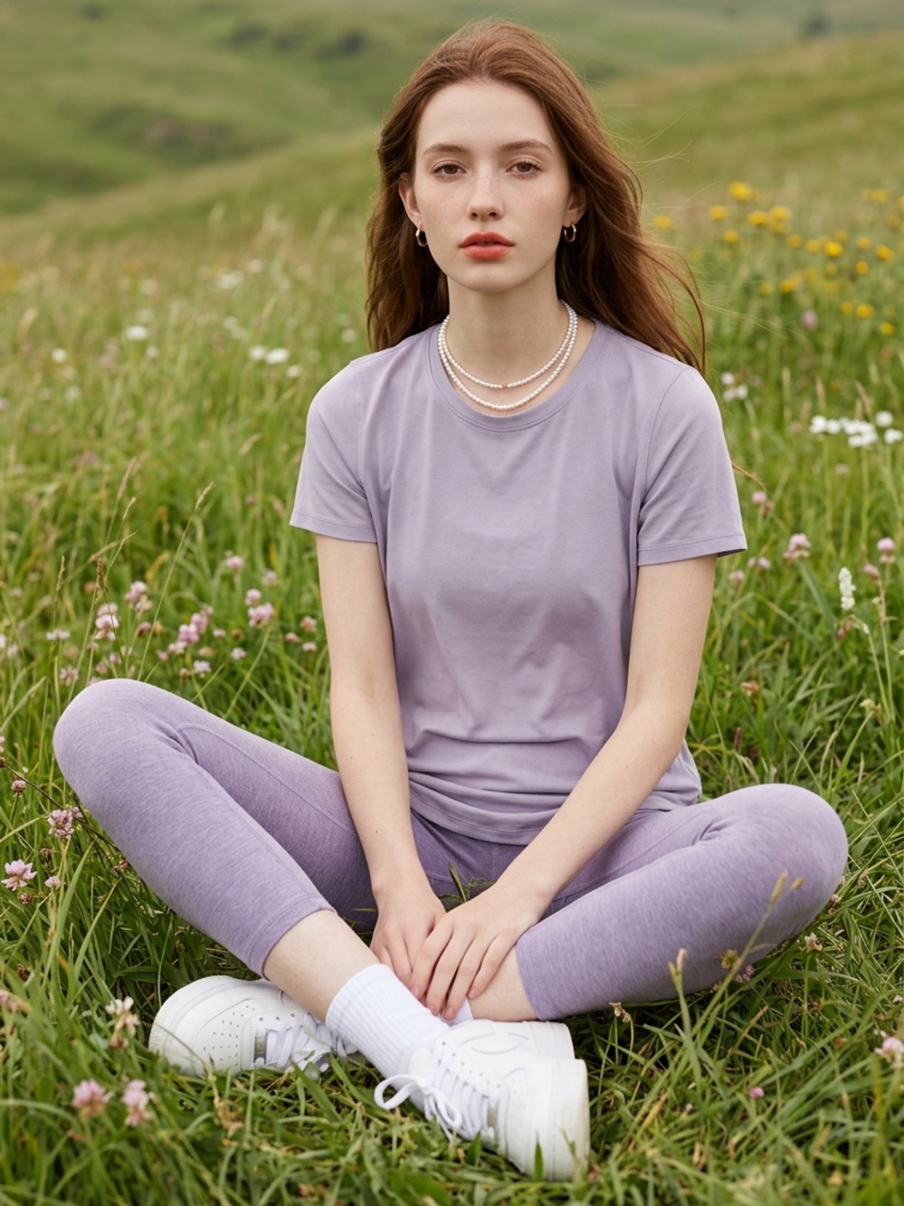 Lululemon Love Running Lavender Crewneck Pullover Stretch Women 4 Casual T Shirt